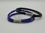 2 x Pacific pearl armbanden, Zwart en blauw