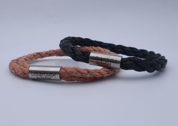 2 x Pacific pearl armbanden, Zwart en Oranje