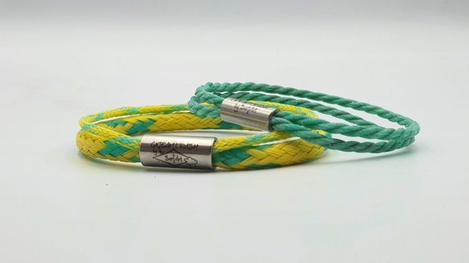 2 x Pacific pearl bracelets, Yellow and Green