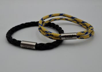 2 x Pacific pearl armbanden, Zwart en geel