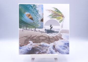 Greetingcard Ticket to the tropics