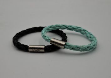 2 bracelets Small, plain Mint, Black