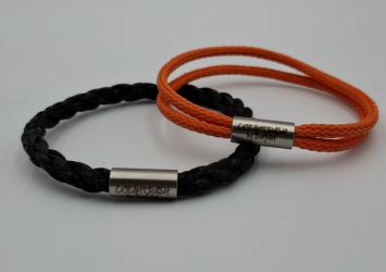 2 x Pacific pearl bracelets, Small, Black and Orange