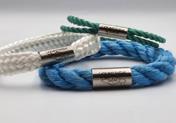 3 x Pacific pearl bracelets, green, blue and white