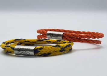 2 bracelets Small, yellow, orange