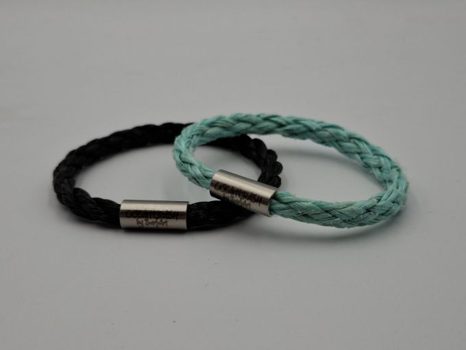 2 bracelets Small, plain Mint, Black