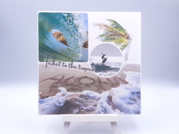 Greetingcard Ticket to the tropics